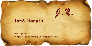 Járó Margit névjegykártya